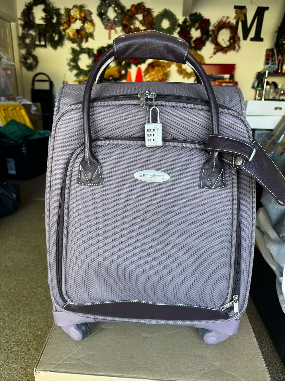 Vintage Samsonite Purple Carry-On Rolling Suitcase - Compact Travel Bag